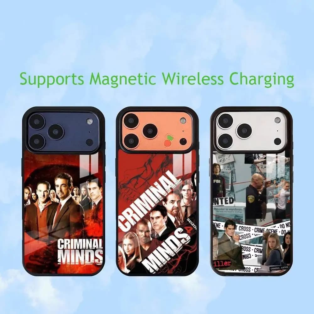 Criminal Minds Suspense Tv Show  Luxury Glass Phone Case For iPhone17,16,15,14,13,12 Plus,Pro Allows magnetic wireless charging