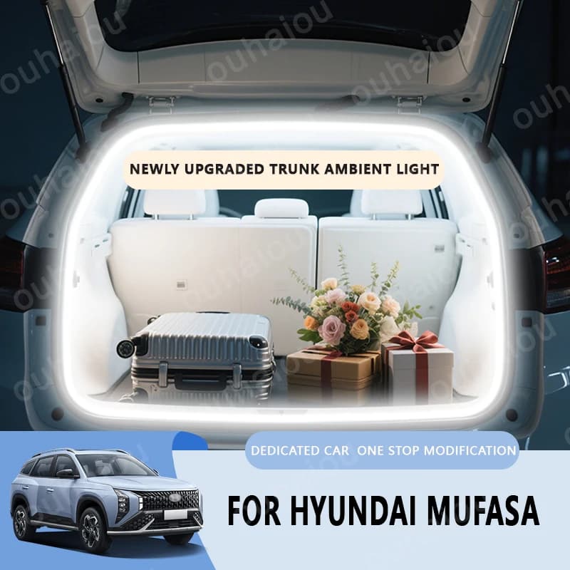 For 2010-2025 Hyundai IX35 MUFASA trunk light modification light Atmosphere lights White warm white Rear Trunk LED Light Bar