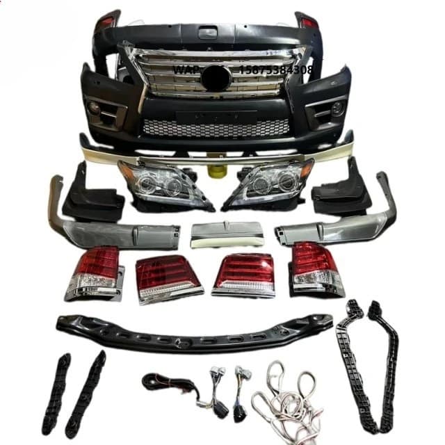 Facelift Conversion Body Kit for  LX570 Front Rear Bumper Grille Headlight Taillight Assembly No Damage Upgrade