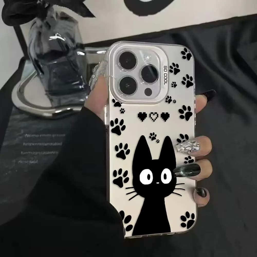 Funny Cartoon Black Cat Phone Case For Infinix HOT 70 NOTE 60 50 50I 40I 40 30 30I 20 20S 12 11 11S 10S Shockproof Phone Cover