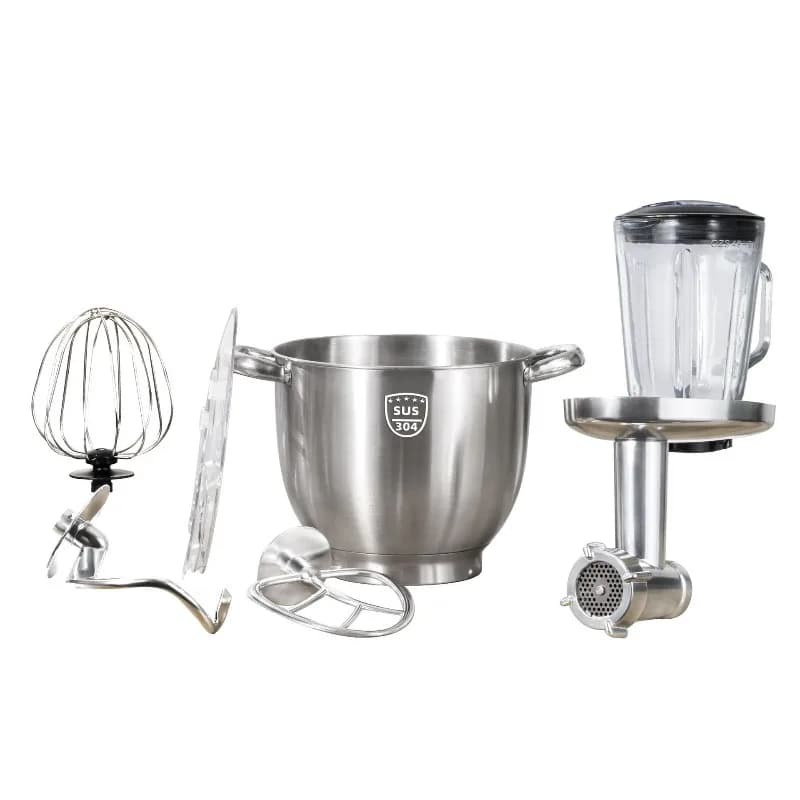 Blender Cooking Machine Accessories 304 Egg Cage and Noodle Hook Stirring Bar Splash-proof Cover 304 Stainless Steel Bowl