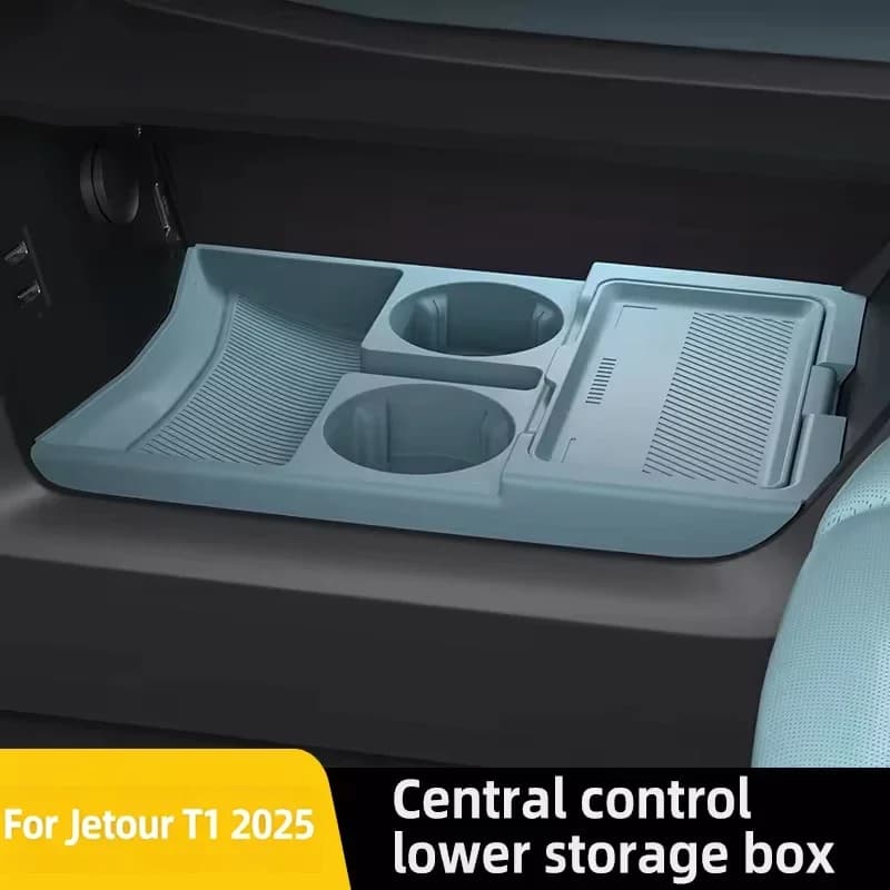 For Jetour T1 2025 Shanhai Storage Box Center Armrest Hidden Box Cup Holder Organizer Interior Accessories