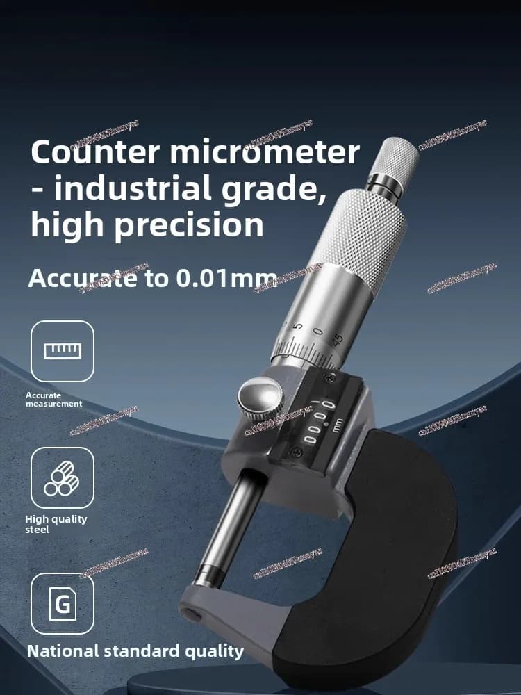 Micrometer High Precision Outer Diameter Caliper Industrial Grade Thickness Gauge