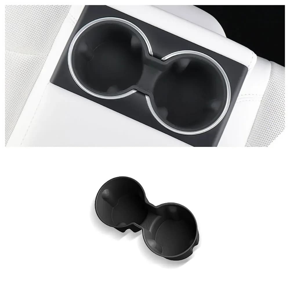 Silicone Cup Holder For Tesla Model Y Juniper 25-26 Model 3 Highland 2024-2026 Center Control Bottle Drink for Front Rear Seater