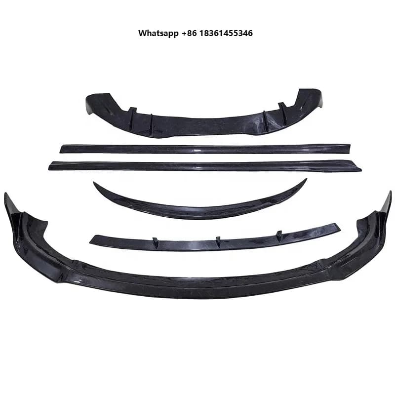 For s Model Y Carbon Fiber Front Lip+Side Skirts+Rear Diffuser+Rear Spoiler SPC Forged Carbon Fiber Aerodynamic Body Kit