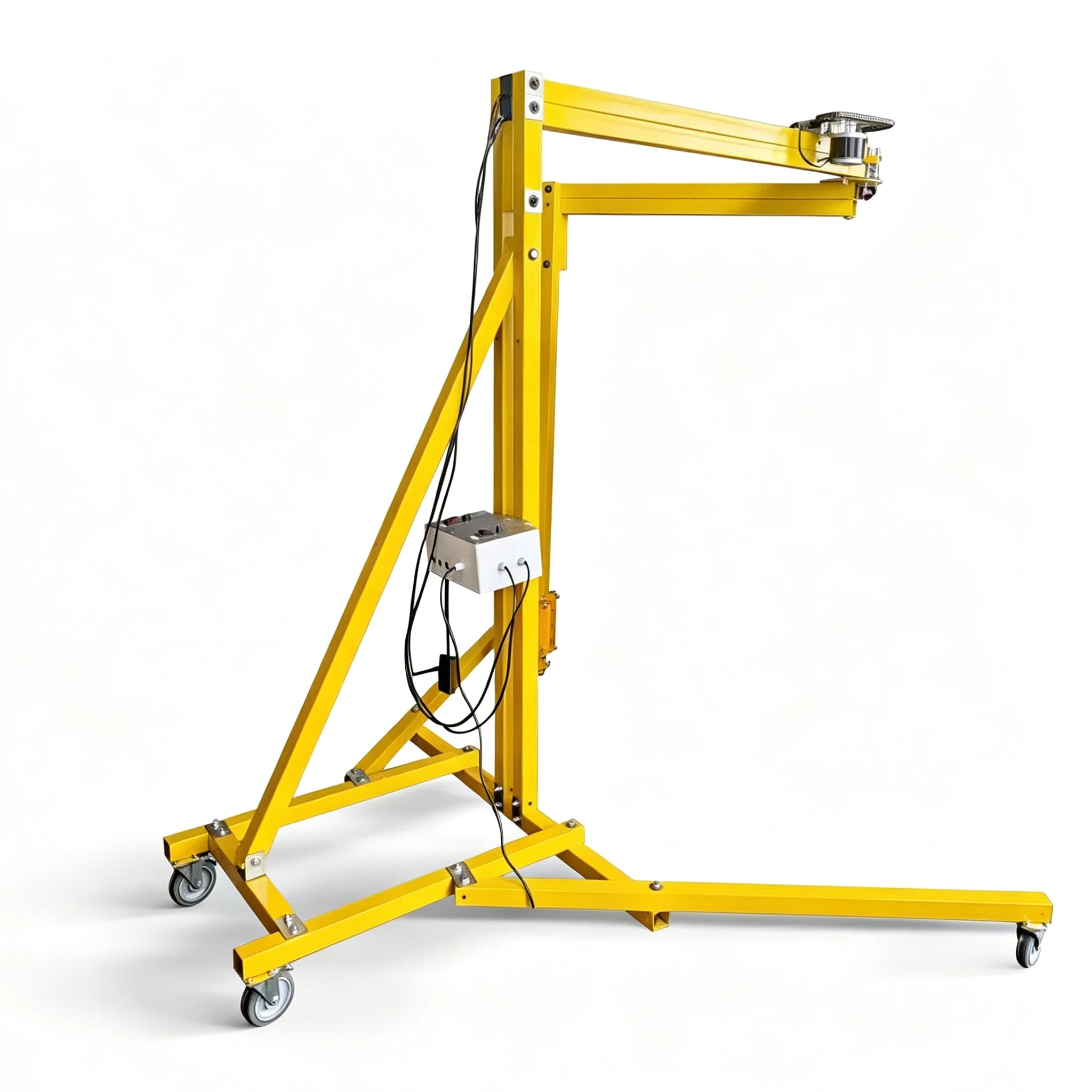 Manual Cantilever Pallet Wrapping Packaging Machine Rotary Arm 50cm Stretch Film Wrapper PP Strap Easy Operate Warehouse Storage