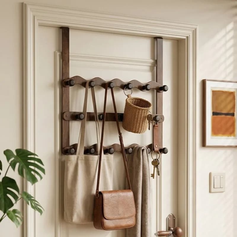 bedroom simple clothes hanger behind the door interior wall coat rack multifunction organizers muebles para cuarto furniture