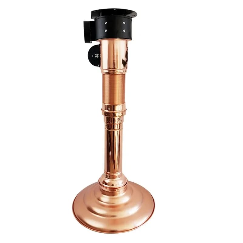 Barbecue meat telescopic exhaust pipe with fan on the upper row