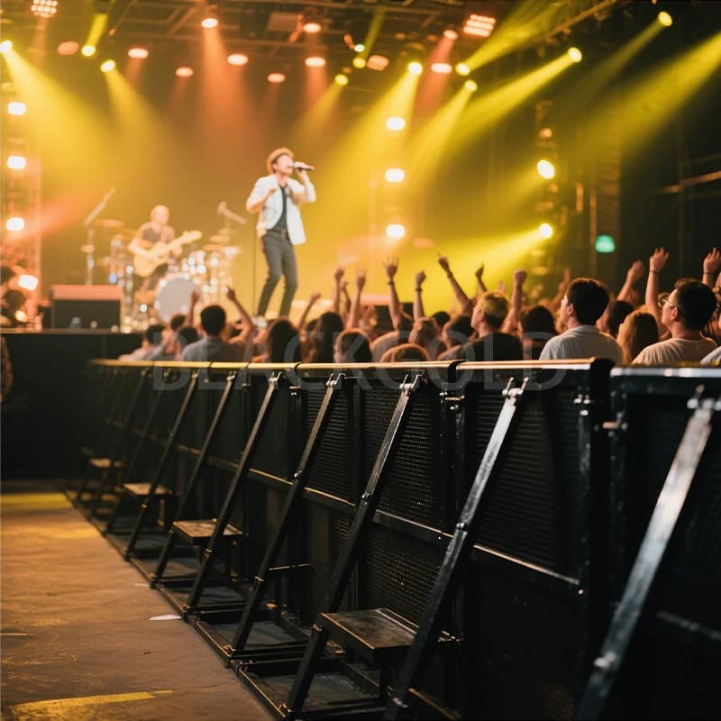 【Wholesale Price】Portable Pedestrian Steel Low Maintenance Powder Coated Galvanized Frame Crowd Control Barrier Concerts Tempora