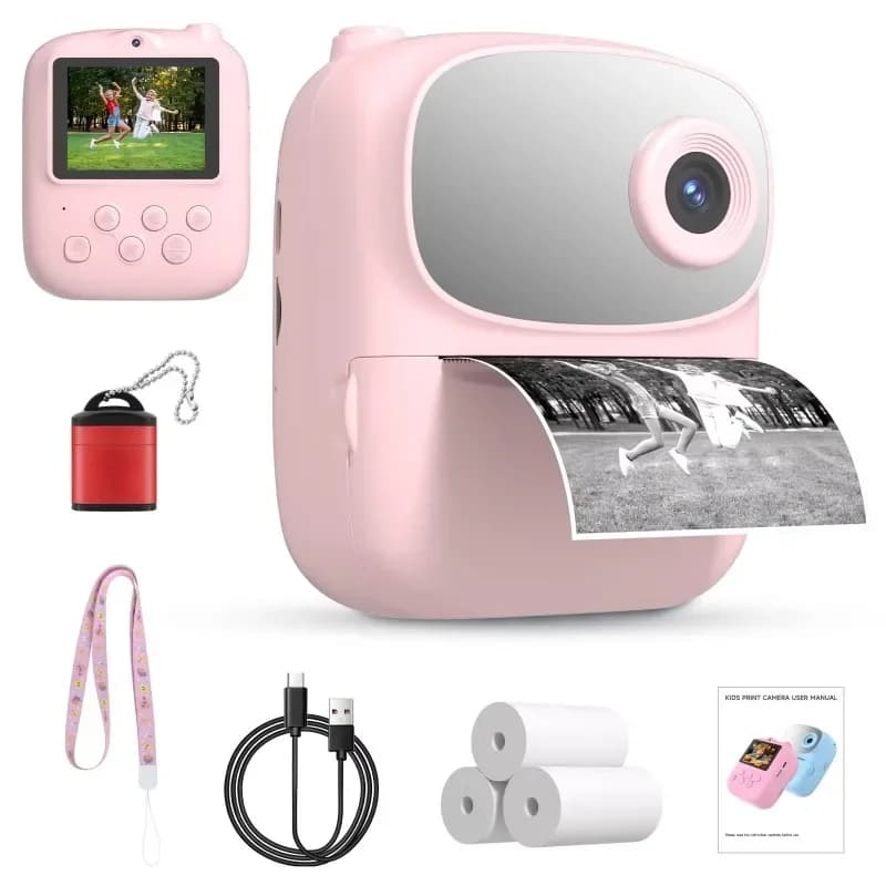 Children's Mini Instant Print Digital Camera CMOS Imaging Flash Small Photo