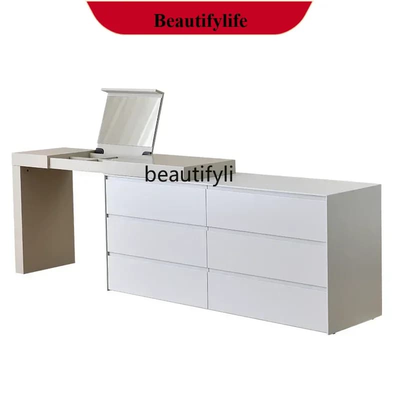 D178   Italian chest modern simple bedroom end of bed desk makeup table integrated corner dresser
