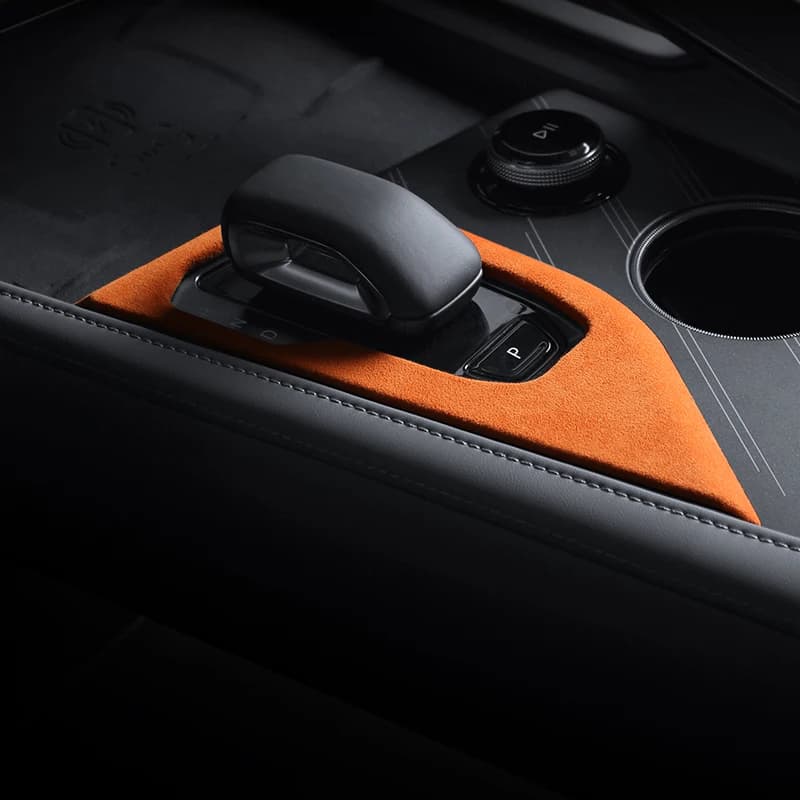 For ZEEKR 001 2024 2025 Super Suede Interior Overlay Central Console Gear Shift Panel Trim Gears Frame Car Accessories