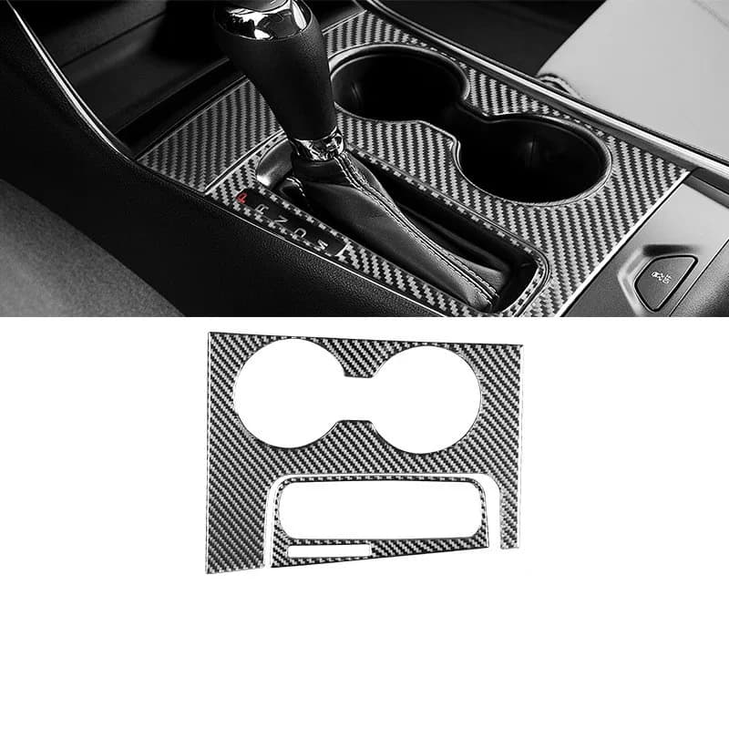 Carbon Fiber Car Gear Shift Panel Modification Stickers Decorative Cover Trim Strip For Chevy Impala 14-20 Car Inner Accessories