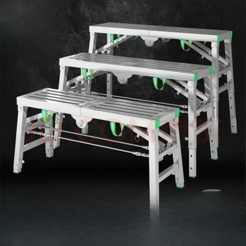 Extra thick horse stool lifting folding home improvement indoor putty multi-functional mobile scaffold telescopic platform stool