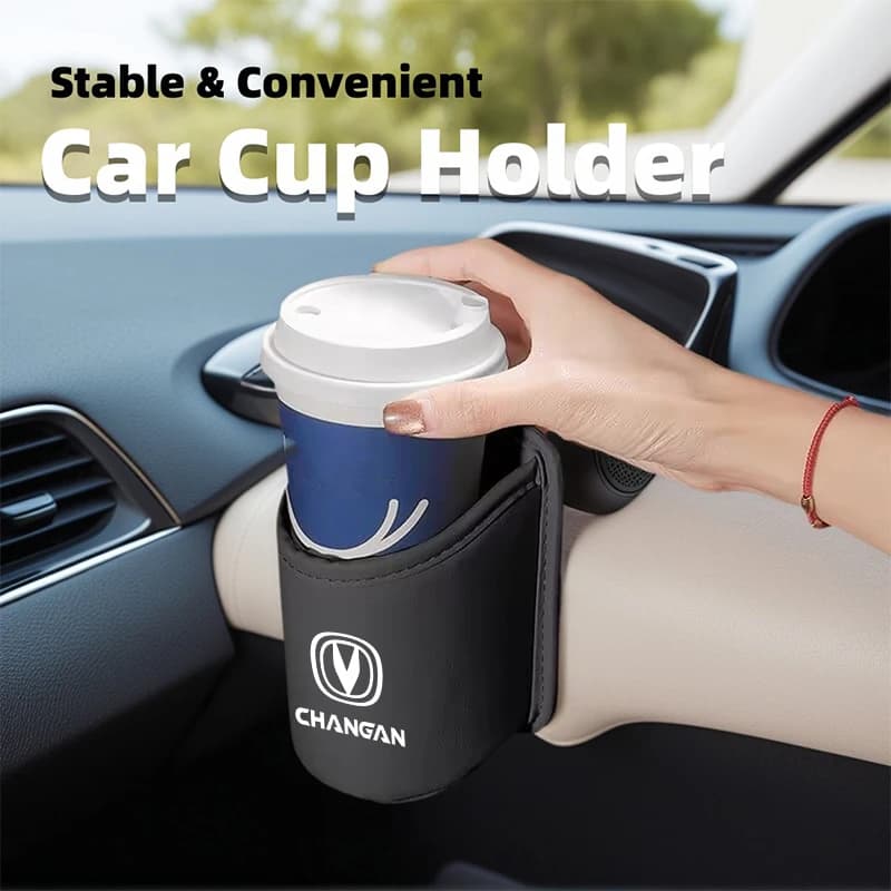Changan Logo Car Hanging Cup Storage Box PU Leather Door Side Drink Holder Multifunctional Car Organizer For CS35 CS55 CS75 CS85
