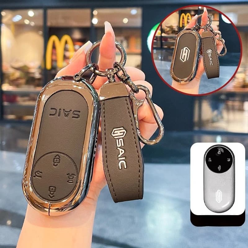 Premium Zinc Alloy Key Cover Case for SAIC H5 EV Pro/EREV Max (2025) - Protective Bluetooth Key Shell Keybag Keychain