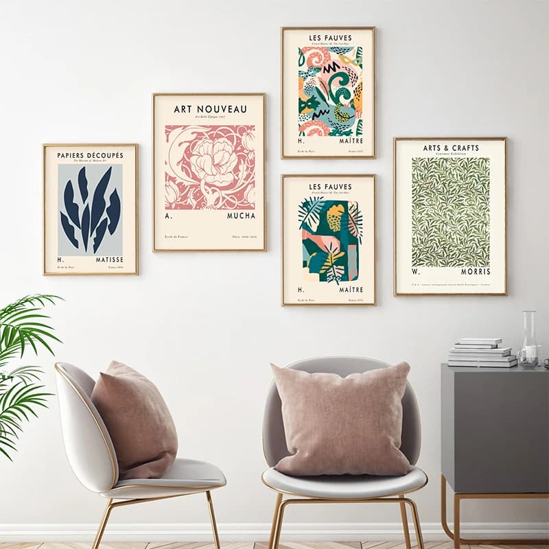 Matisse Poster Abstract Poster and Print Artistic Background Wall Art Picture Canvas Painting for Living Room Modern Home Decor