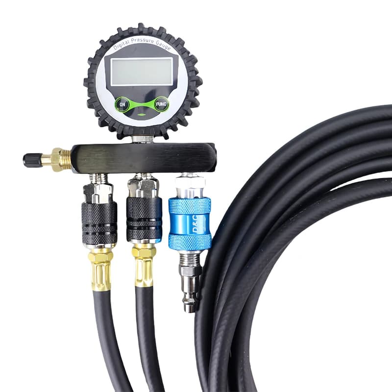 2024 New Digital Pressure Gauge Customize Hose and Air Chuck 4 Way Tire Inflation  System for Trucks