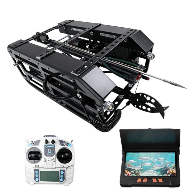 Underwater robots can visually detect, search, rescue, and recover underwater drone robotic arms