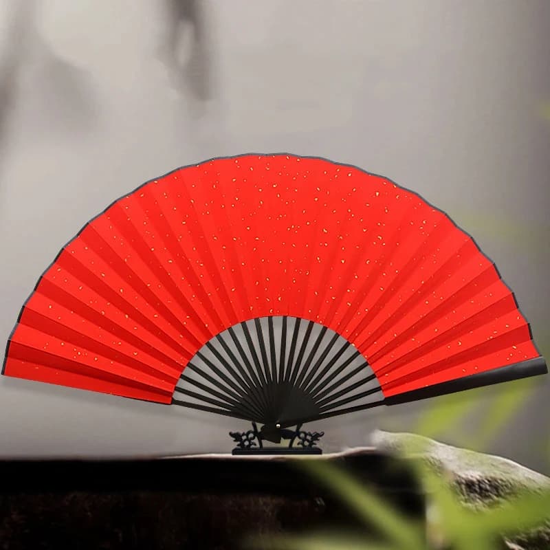 Large Blank Xuan Paper Folding Fan for Calligraphy Painting Advertising Custom Daily Fan Rice Paper Custom Wholesale Photo Prop