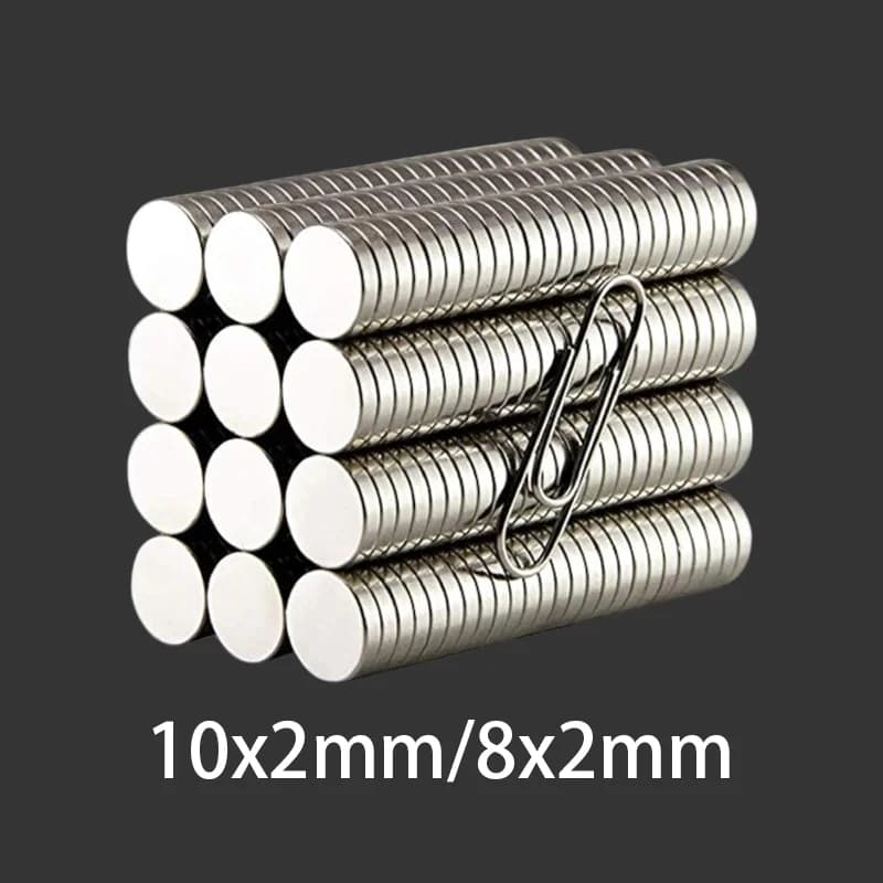 30-100 Different Quantities 10x2mm/8x2mm Refrigerator Magnets Round, Widely Used in Tool Storage, Offices, Drawing Boards, Garag