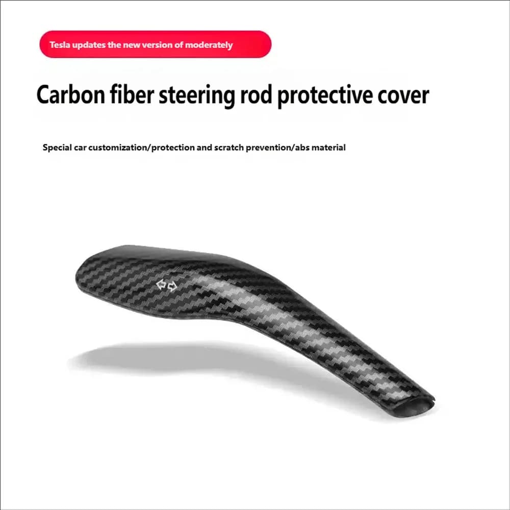 For Tesla Model 3-Y-YL-Refresh Car Gear Shift Cover Steering Wheel Lever Protection Steering Wheel Gear Shifter Protector Cover
