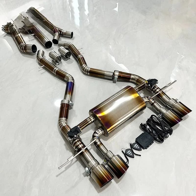 Suitable for G87 M2 automobile exhaust modification single tube mid-tail titanium alloy valve sports car sound wave