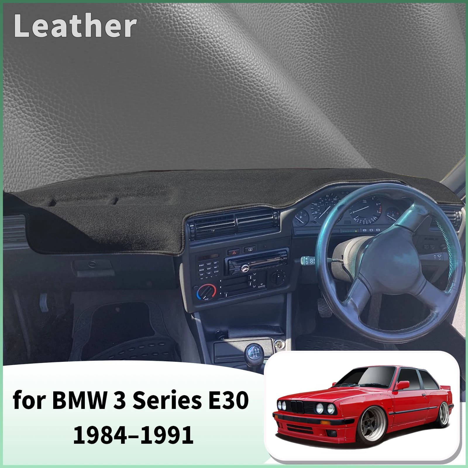 for BMW 3 Series E30 1984–1991 Dash Mat Dashboard Cover Dashmat Universal Anti-Reflection Heat Insulation Sun Protection