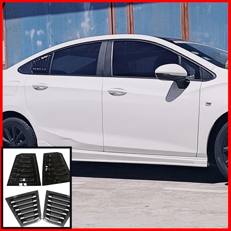 Car Styling For Chevrolet Cruze 2016-2019 Rear Triangular Window Blind Shades Louver Vent Cover Trim Car Styling Decorative Auto