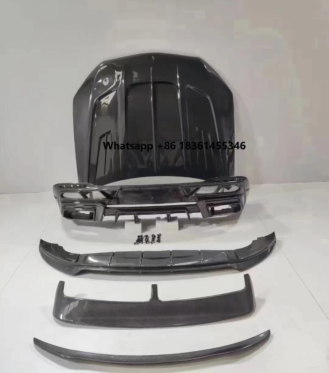 Real Carbon Fiber Fabric C167 Larte D Style Body Kit for Gle Class Coupe Front Rear Lip Diffuser Auto Parts