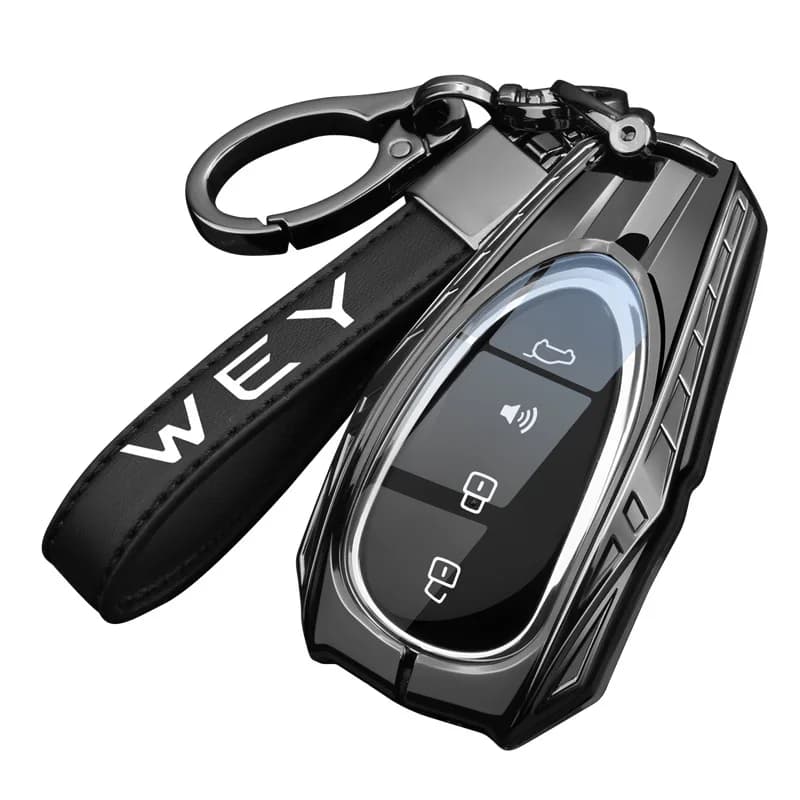 Premium Zinc Alloy Key Cover Case for WEY Lanshan DHT-PHEV/Mocha/Gaoshan (2023-2024) - Protective Key Fob Shell Keychain