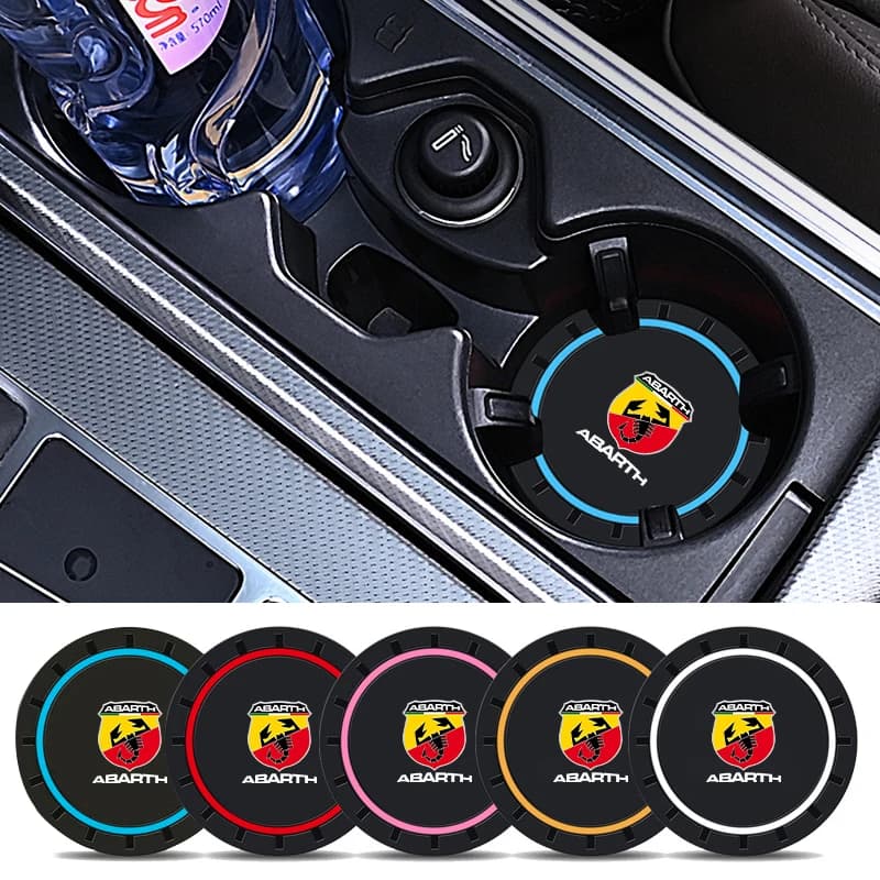 Car Silicone Coaster Mug Drinks Non-Slip Mat Mute Pad Accessories For Fiat Abarth Grande Punto Tipo Stilo Ducato Palio 500x Brav