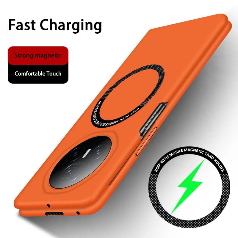 Magnetic Borderless Phone Case for Honor Magic V3 5G Fundas Slim Shockproof Hard PC Matte Luxury Foldable Screen Thin Back Cover