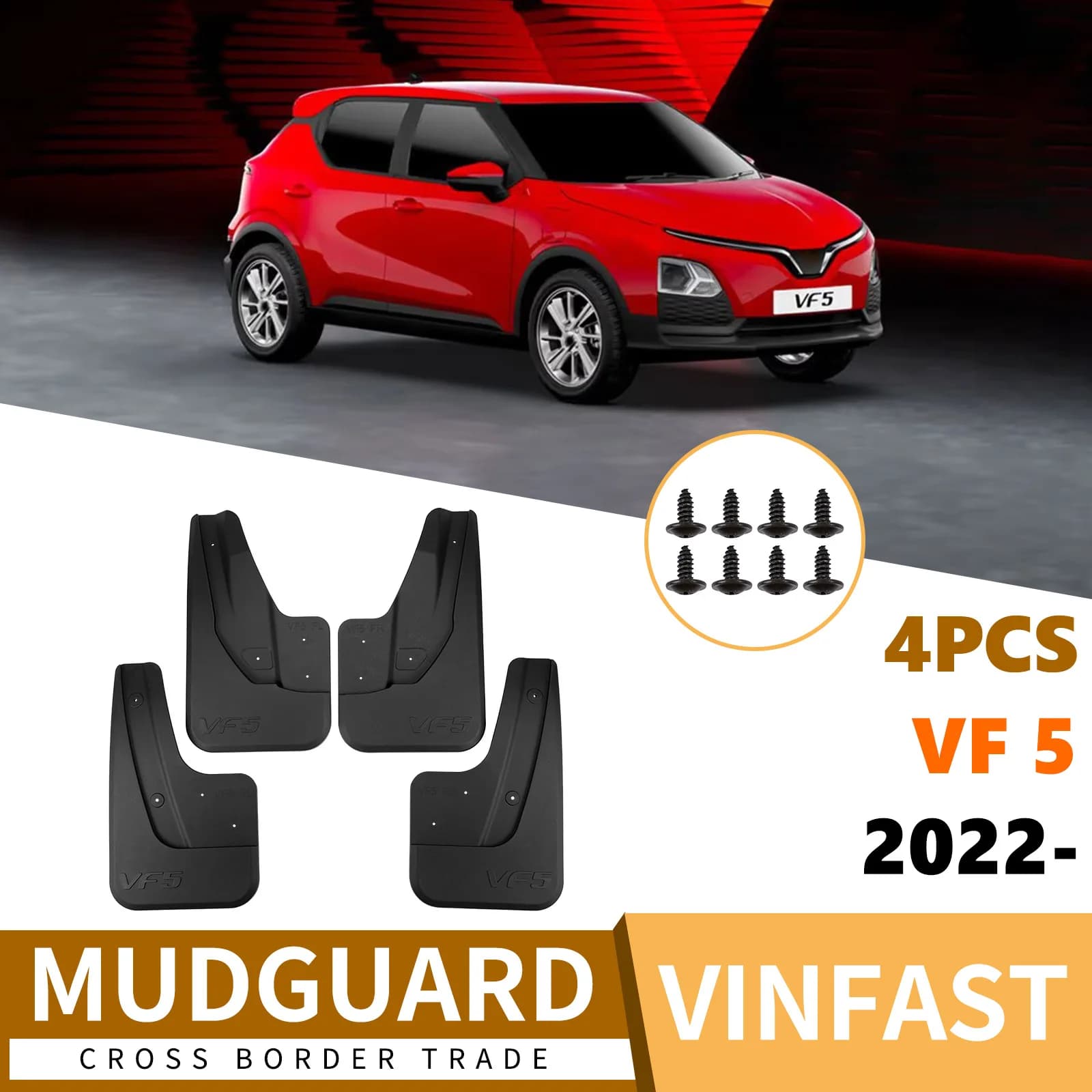 FOR VinFast VF 5 2022-2025 Car Mudguards Wheel Splash Guards No Drilling Fender Liners Auto Accessories