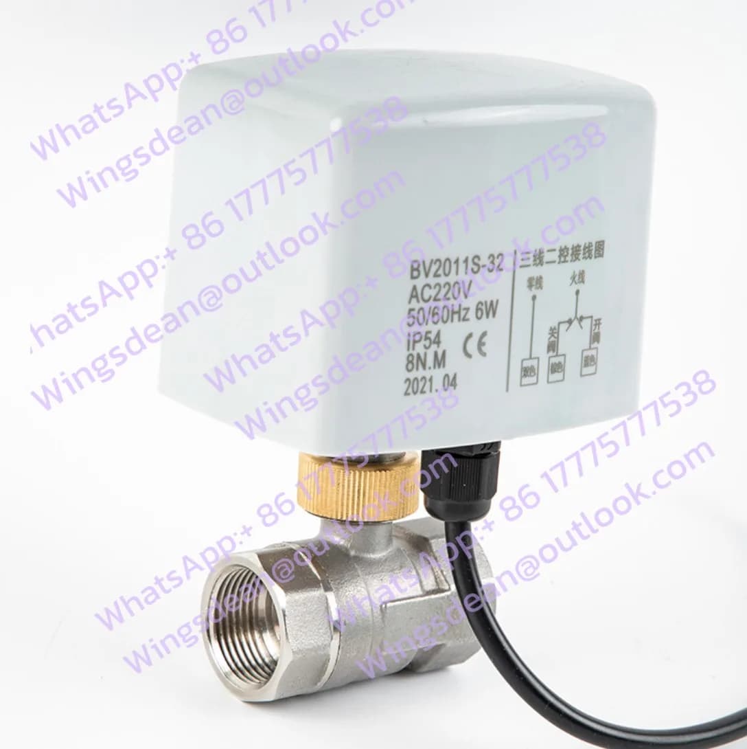 2 Way Motorized Stainless Steel Electric Flange Ball Valve AC220V for Water OEM Customizable Air Conditioning Floor Heating
