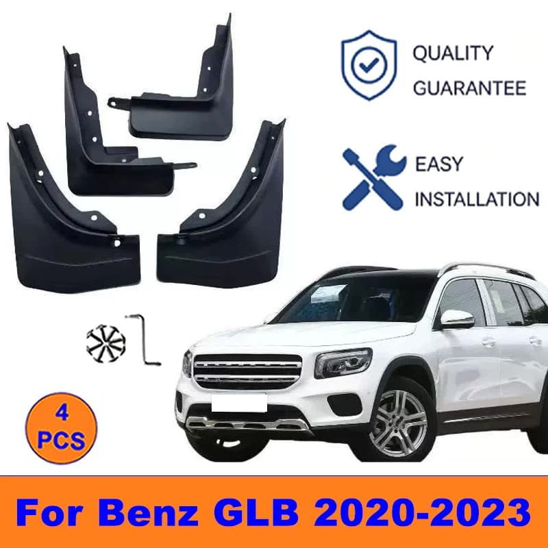 4Pcs Mud Flaps For Benz GLB 2020-2023  - Splash Guards Front&Rear Wheel Fender Mudguards Car Exterior Protection Accessories
