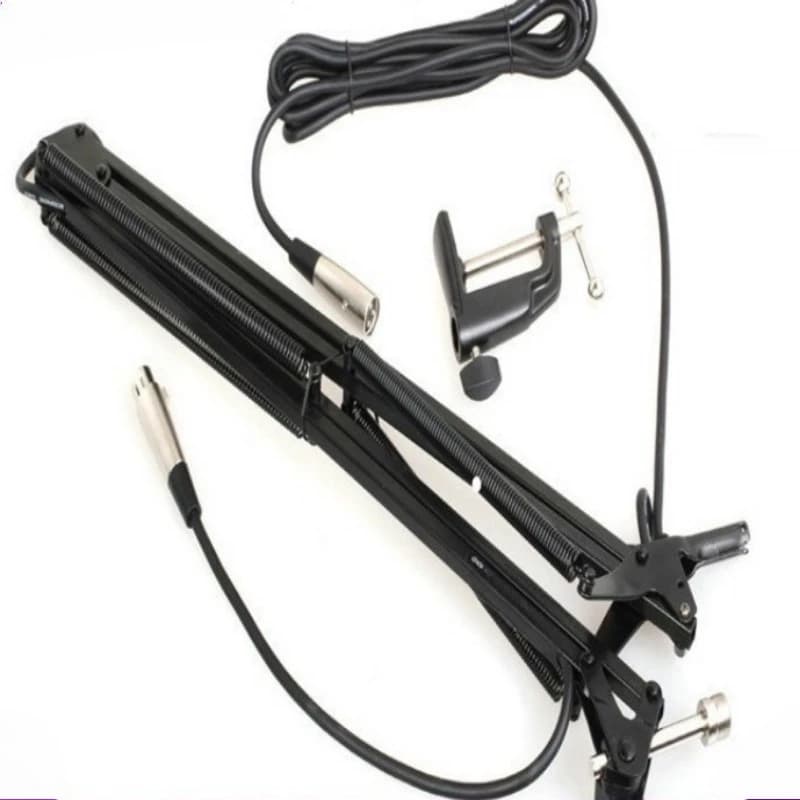 Universal cantilever bracket condenser microphone with cable bracket cantilever bracket