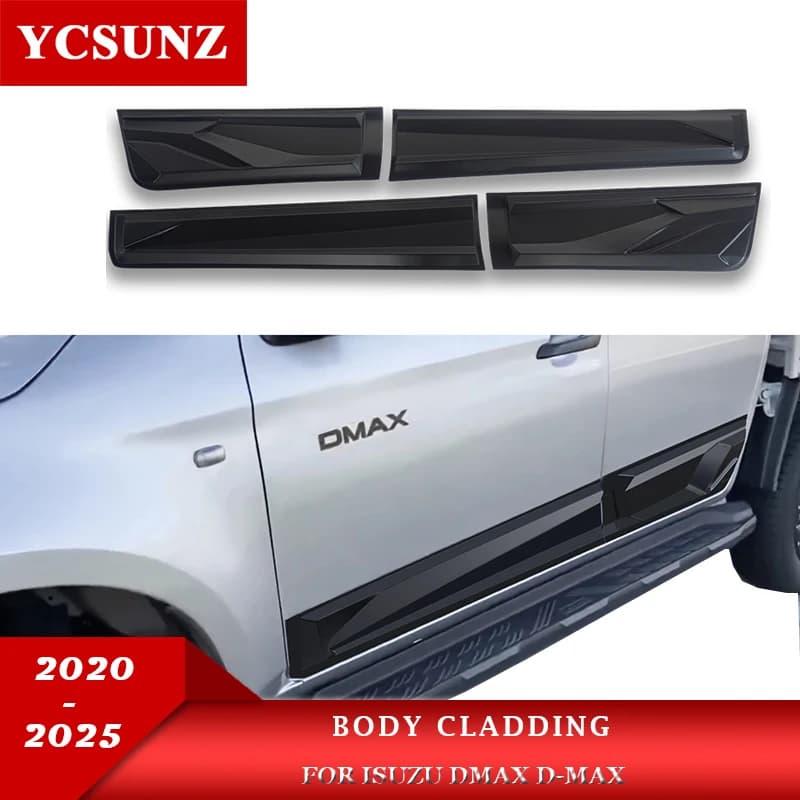 ABS Side Door Body Cladding For Isuzu Dmax D-MAX 2020 2021 2022 2023 2024 2025 Double Cabin Car Accessories Ycsunz