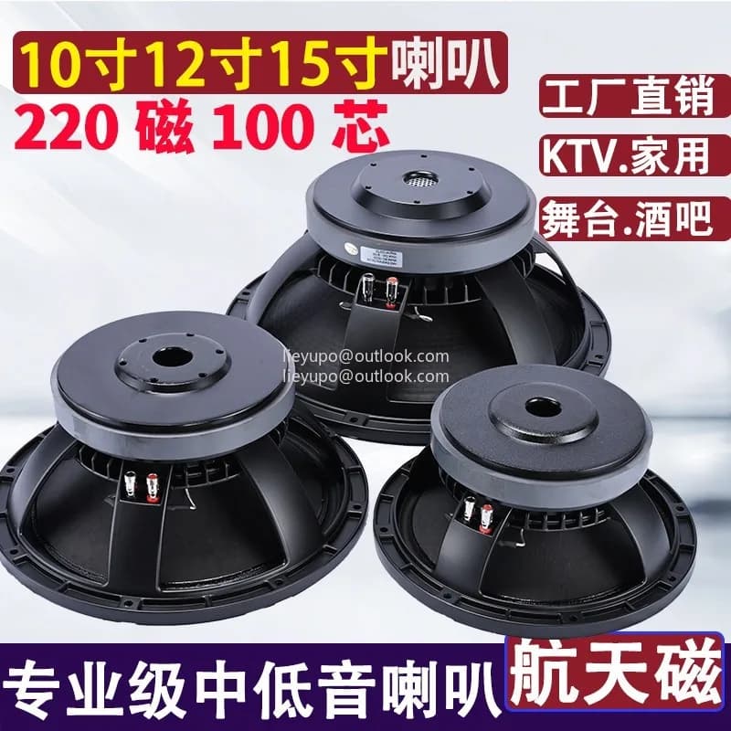 10 inch 12 inch 15 inch medium and low 190 magnetic 220 magnetic 100 core KTV stage subwoofer speaker speaker