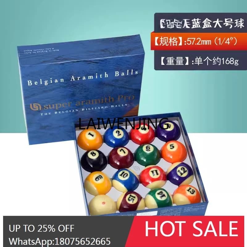 crystal black eight American billiards Chinese 8 ball tv billiard supplies 16 colors