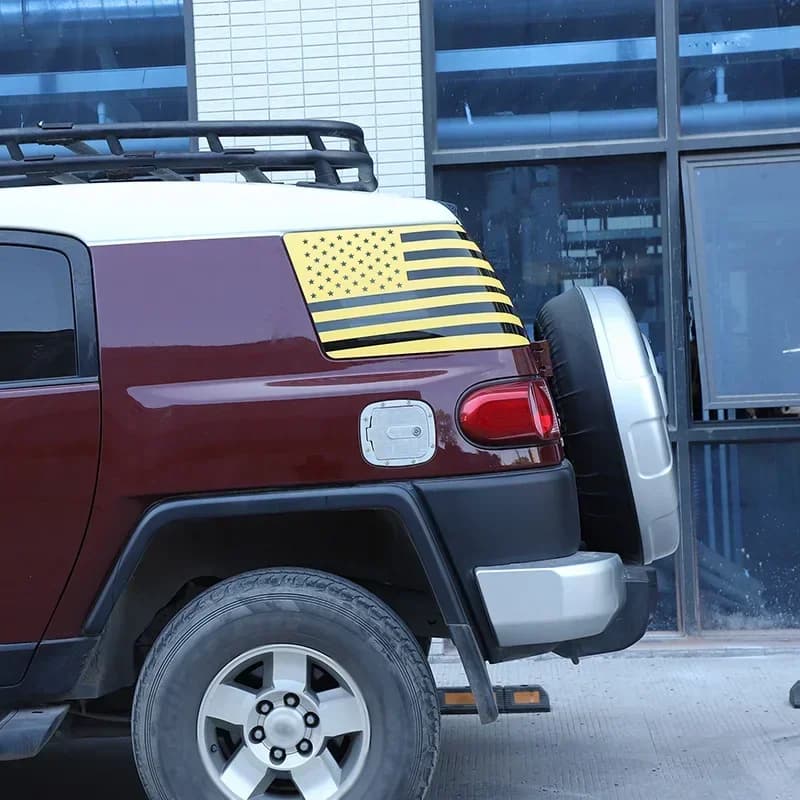 For Toyota FJ Cruiser 2007-2021 PVC Black/Red/yellow Vinyl Decal Car Rear Side Window Sticker Car Accessories