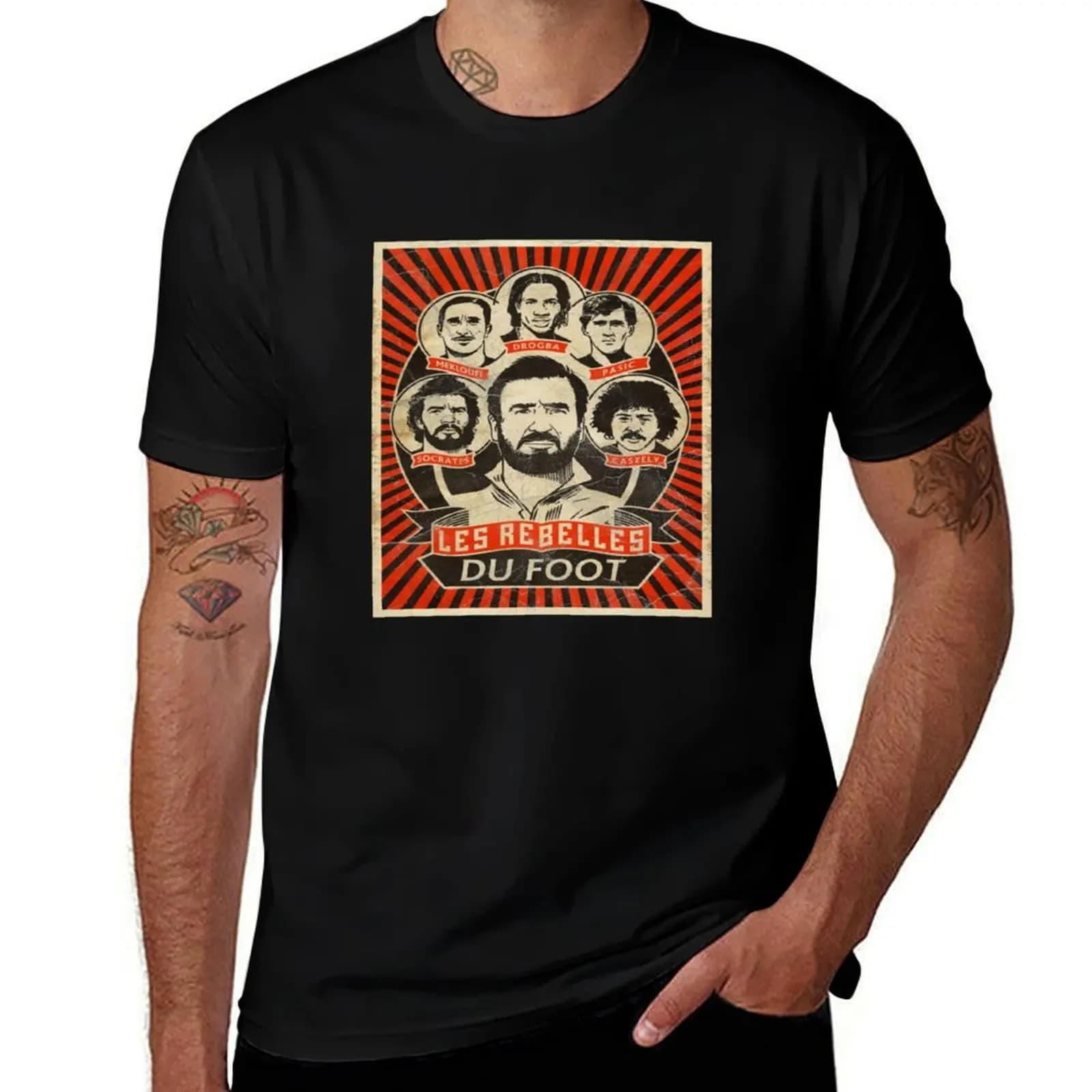 Legends of Football Soccer Cantona Drogba T-Shirt man t shirt sweat shirts graphic outfits for men