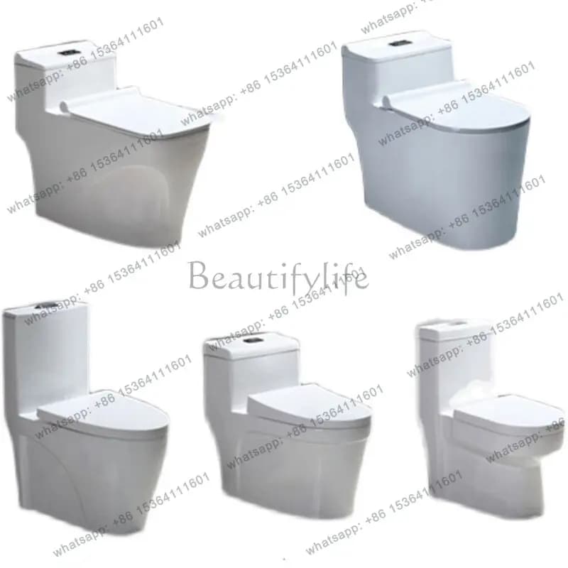 Household toilet ceramic pumping super swirl siphon water-saving and deodorant small apartment