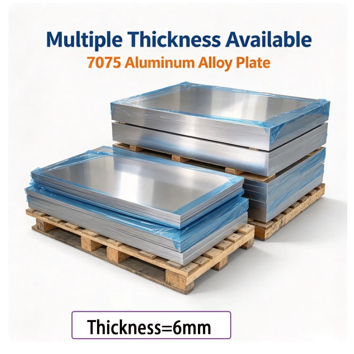 7075 Aviation Aluminum Alloy Sheet Plate Super Hard Thick Panel 6mm 100x100 -200x400mm For CNC Lathe Machining