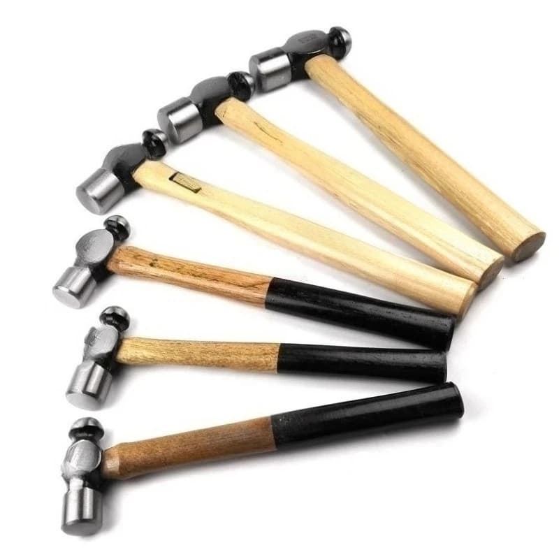 Hardwood handle round head hammer, mahogany handle walnut small hammer woodworking mounting hammer