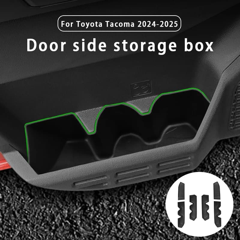 For Toyota Tacoma 2024-2025 Car Door Slot Storage Box TPE Car Door Side Storage Box Tray Auto Interior Accessories