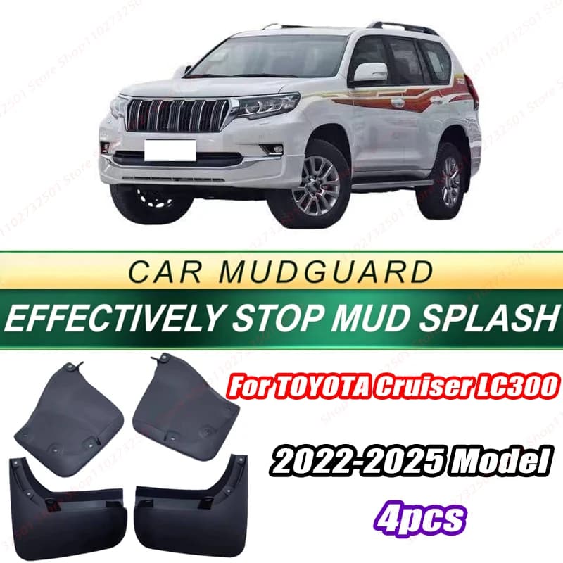 For TOYOTA Cruiser LC300 2022-2025 Model 4PCS Front Rear Mud Flaps Splash Guards Fender Mudguards Auto Accessories