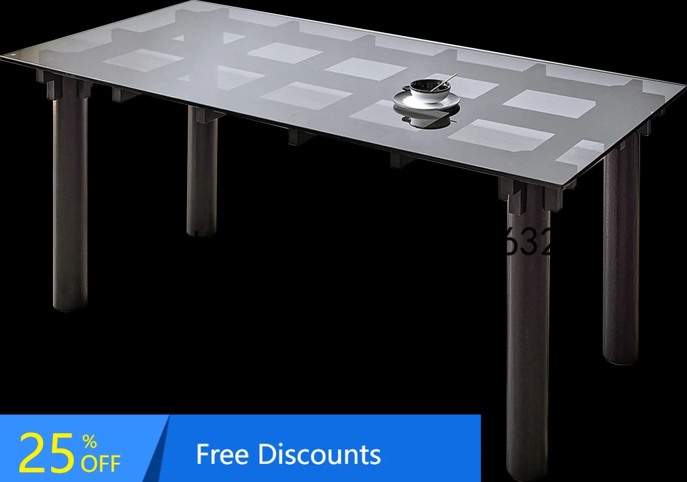 YFY Creative Light Luxury Glass Dining Table Transparent Creative Modern Simple Hotel Home Rectangular Dining Table