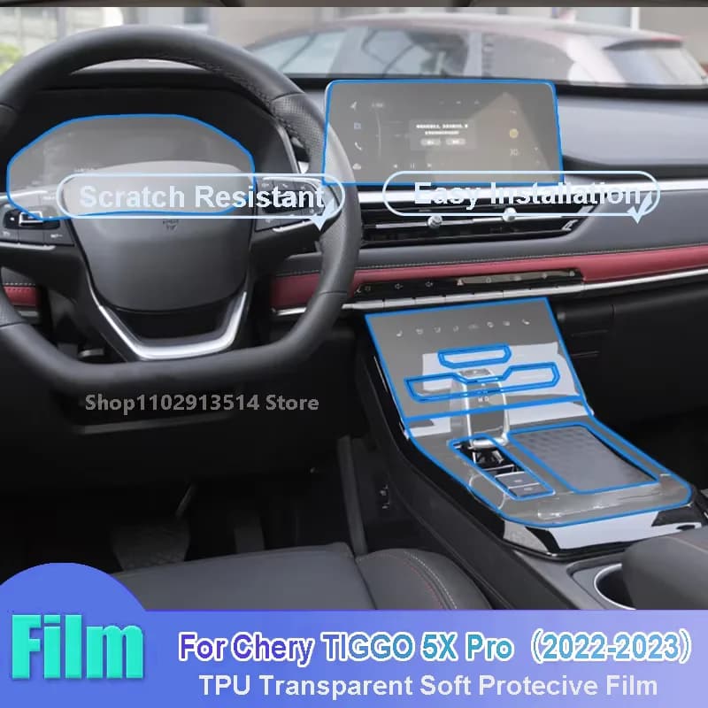 Protector Decoration Anti-Scratch Sticker For Chery TIGGO 5X Pro 2022-2023 Car GPS Navigation Film Screen TPU Protective Cover