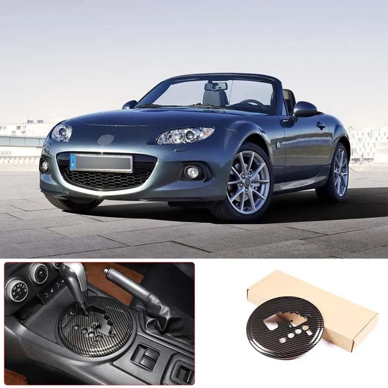 For 2009-2014 Mazda MX-5 NC ABS carbon fiber car styling Car central control gear panel cover sticker car interior accessories
